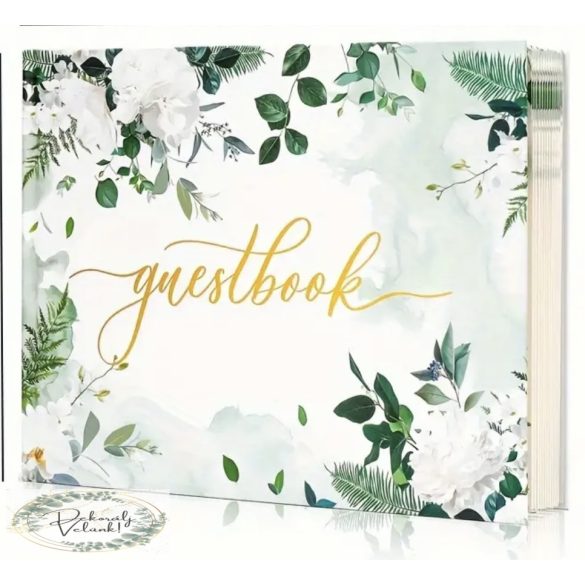 Vendégkönyv Guestbook greenary 17*22 cm