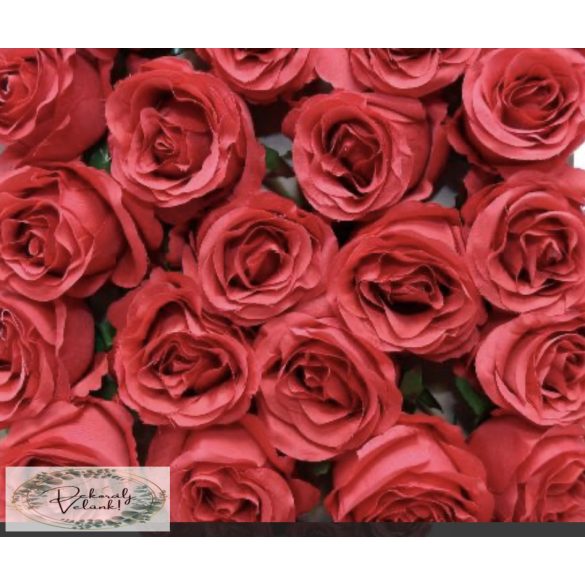 Rózsa fej selyem 6-8 cm  20 db extra minőség  piros