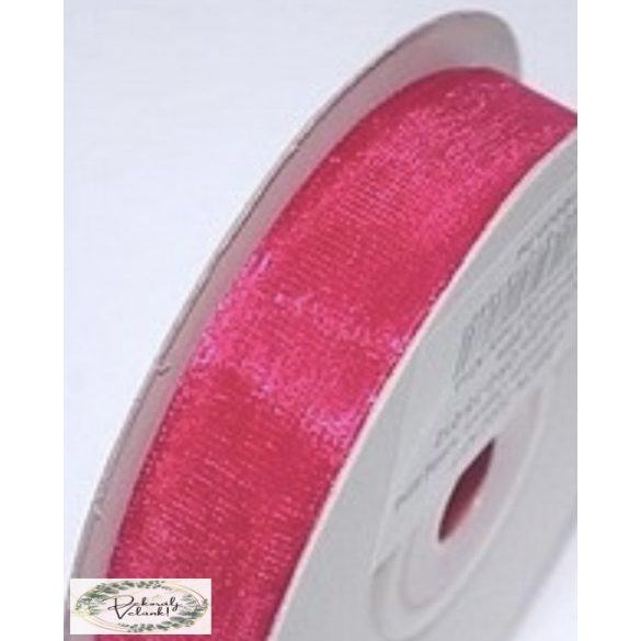 1,5 cm x 22 m organza szalag ciklámen pink